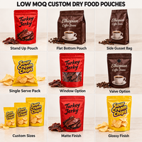 Sacs d'emballage personnalisés à faible MOQ avec logo imprimé pour la crème sure, les chips, le jambon de dinde, les grains de café, les aliments secs, pour le stockage