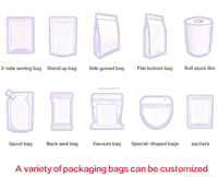 Boîtes de sacs en mylar hologramme avec impression au tampon avec logo personnalisé, fermeture à glissière anti-odeur, joint supérieur en plastique PET pour l'emballage du tabac alimentaire