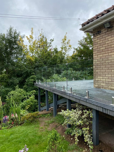 ZD 2205 – Nouveaux poteaux de balustrade en verre pour piscine, en acier inoxydable, pour extérieur, avec raccords pour verre de 12 mm - Product Image 2