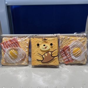 Modelo de comida de imitación con diseño de dibujos animados y empaque de dibujos animados, en forma de huevo frito, tostada asada, trozo, cuadrado y rebanada, para exhibición en tiendas de desayunos y accesorios de exhibición y pedido - Product Image 3