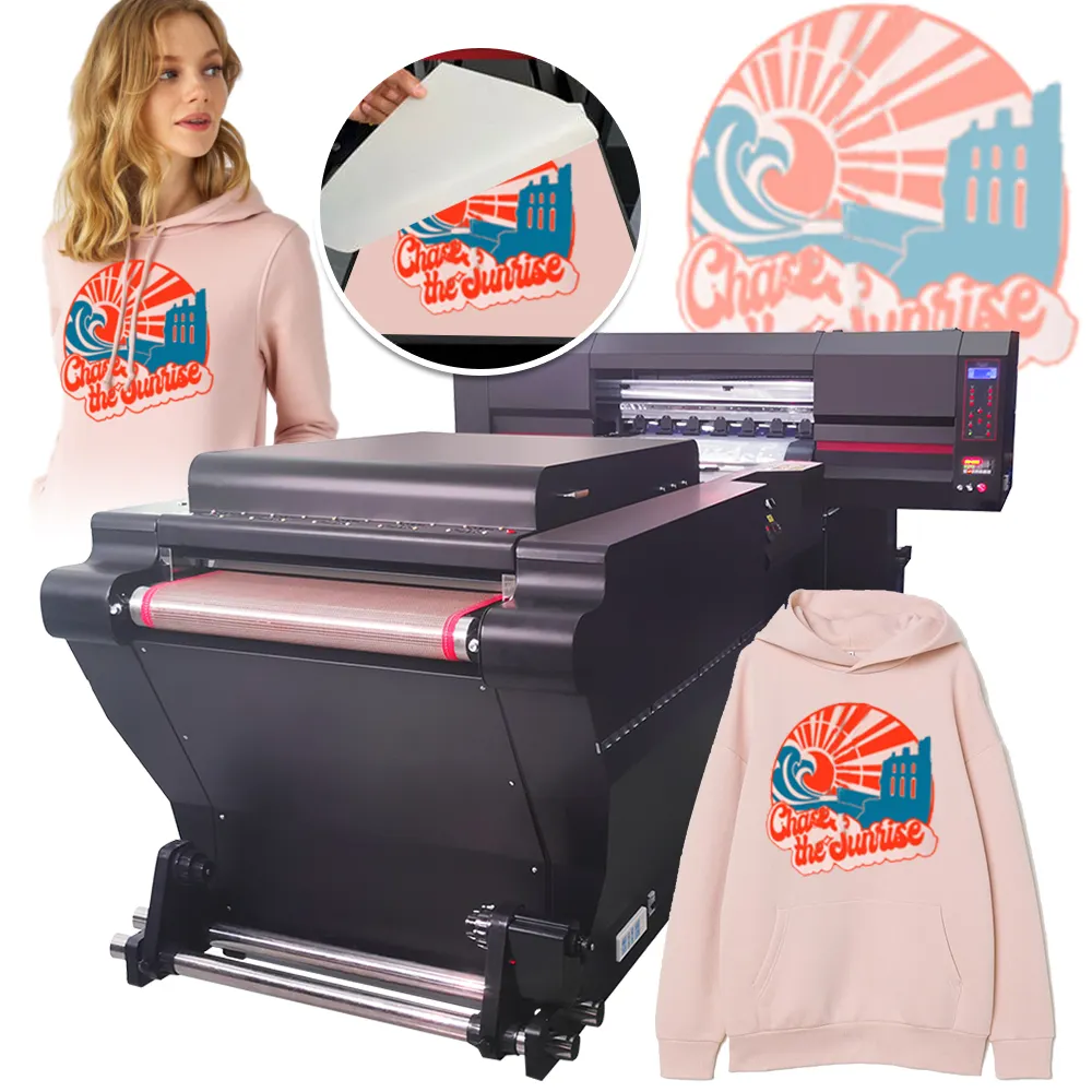 Impresora de inyección de tinta térmica para camisetas, jeans de color oscuro multicolor, vinilo de inyección de tinta de alta resolución, dtg, dtf, 60cm