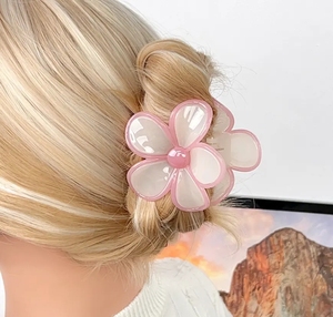 Q&amp;Y New Sweet Jelly <strong>Color</strong> Egg Plumeria <strong>Flower</strong> <strong>Hair</strong> <strong>Claw</strong> Clip Summer Big <strong>Flower</strong> Plastic Streamer <strong>Hair</strong> Accessory <strong>Hair</strong> <strong>Claw</strong> - Product Image 5