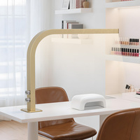 Lampe de table demi-lune à interrupteur rotatif, intensité réglable, pour manucure, soins de beauté, nail art, extension de cils UV, salon de manucure, éclairage d'appoint à domicile
