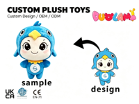 Peluche Mascotte Personnalisée : Adorable Oiseau Bleu en Peluche pour Cadeaux Promotionnels d'Entreprise