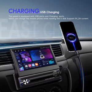 Estéreo para Auto con Pantalla Retráctil Oculta, Diseño de Un Solo DIN, CarPlay Inalámbrico, GPS, WiFi, Bluetooth, DSP, Almacenamiento Manual - Product Image 6