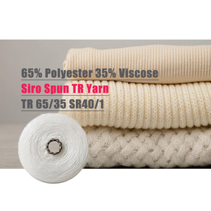 Support direct d'usine Fibres multi-longueurs Conception de motif de teinture personnalisée Fil TR filé Siro - Product Image 1
