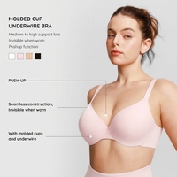 Sujetadores Push-Up con Aros y Forro para Mujer Waistdear, Lencería con Soporte Medio, Sujetador Sin Costuras para Uso Diario