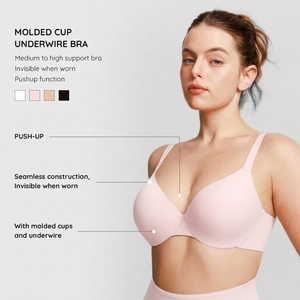 Waistdear Damen <span class=keywords><strong>Push</strong></span>-<span class=keywords><strong>up</strong></span> BHs mit Bügel, gefüttert, mittlerer Halt, nahtloser BH für den täglichen Gebrauch - Product Image 2