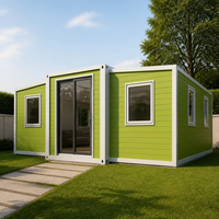 Maison conteneur mobile certifiée CE de 20 pieds, préfabriquée en panneaux sandwich d'acier, bureau, hôtel, bâtiment