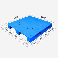 Palette en plastique Euro HDPE industrielle, palettes en plastique solides fermées pour produits chimiques, palettes en plastique neuves à vendre