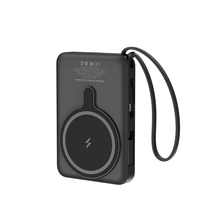 Chargeur portable sans fil magnétique avec câble USB-C 10000mAh 18W PD Batterie sans fil à charge rapide