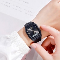 Montre électronique de sport pour homme Time Beauty Skmei, affichage analogique-numérique, bracelet en acrylique, étanche 50 m, montre de couple