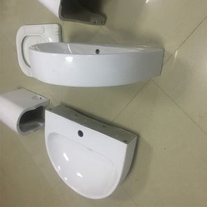 Lavabo ideal Moon Basin Urban Collection, artículos sanitarios con lavabo 2 en 1, lavabo de pedestal para baño con grifo de un solo orificio - Product Image 3