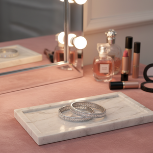 High Shine <b>Crystal</b> Studded Bangles Classic Luxury Evening Wear Accessory with Layered CZ for Special Occasions - Product Image 2