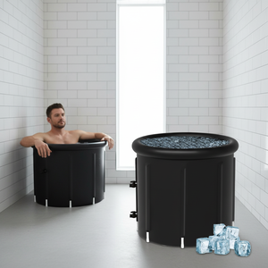 Vanace - Bañera de Hidromasaje Inflable Portátil de PVC para Exteriores, Redonda, para 1 Persona, 75 Galones, Resistente, para Terapia de Frío - Product Image 1