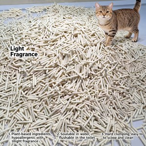 Bulk snelklonterende, niet-toxische, biologisch afbreekbare, milieuvriendelijke sojatofu kattenbakvulling 5KG, weinig stof, zeer absorberend - Product Image 3