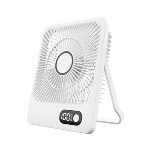 Ventilateur de main pliable à 180 degrés avec refroidissement par air, 5 vitesses, portable, USB, rechargeable, avec écran LED - Product Image 1
