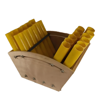 Lyson Supports de feux d'artifice en bois de 3 pouces avec coque d'affichage à 10 coups Solution de stockage de pétards accrocheur