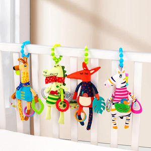 Jouet suspendu en peluche animal de la <span class=keywords><strong>jungle</strong></span> avec sonnette intégrée, jouet éducatif doux pour poussette et berceau - Product Image 2