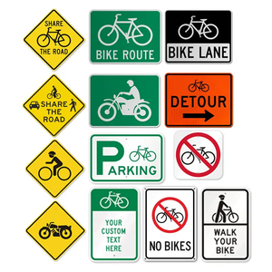 علامات دراجة عاكسة عالية الجودة م علامات السلامة المرورية على الطريق لوحات تحذير علامات في الهواء الطلق لا توجد مداخل دراجة وقوف السيارات - Product Image 2