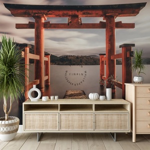 Architettura giapponese tradizionale torii muro adesivo 3d carta da parati per soggiorno - Product Image 5