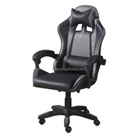 Chaise de jeu ergonomique réglable en hauteur, à prix direct usine, avec support lombaire, pivotant à 360 degrés, inclinable, en cuir