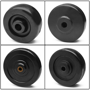 Ruedas de Poliuretano Rojas Tipo Plano con Banda de Rodadura Firme Resistentes al Desgaste - Product Image 2