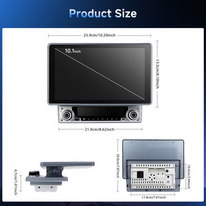 Autoradio Android Podofo Slim 10,1 pouces avec écran rotatif Incell, 4+64 Go, CarPlay/Android Auto sans fil, double bouton pour voitures universelles - Product Image 5