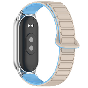 Correa de Repuesto Magnética de Silicona de Doble Color al por Mayor, Correa Deportiva Suave de 12 mm con Hebilla para MiBand 9 8 - Product Image 5