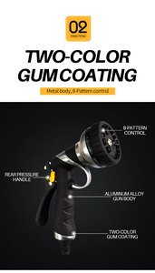 Vòi Phun Nước Vườn Có Cò 8 Họa Tiết Bằng Kim Loại Vòi Phun Vườn - Product Image 3