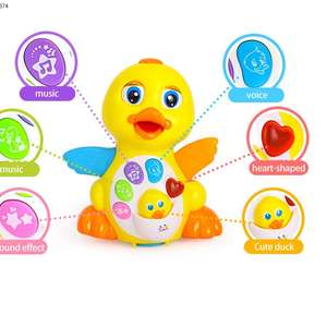 Jouets sonores de canard en plastique balançoire éducative <span class=keywords><strong>pour</strong></span> bébé jouet de canard jaune <span class=keywords><strong>avec</strong></span> musique - Product Image 4
