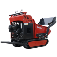 LIVRAISON GRATUITE Matériel de construction Capacité de charge Moteur diesel avec chenille en caoutchouc Mini transporteur Mini Dumper sur chenilles