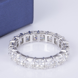 Месси драгоценные камни MS-483 из белого золота 18 карат ювелирные изделия огранка «Радиант» льдом Муассанит eterniry кольцо - Product Image 5