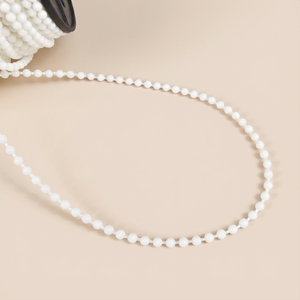 High-Quality Wholesale White Plastic Bead Chain <strong>Cord</strong> <strong>for</strong> Roller Zebra <strong>Blind</strong> and Vertical Curtain Window Accessory - Product Image 3