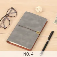 En gros personnalisé A5 marron luxe couverture en cuir cahier Vintage pur cuir Agenda planificateur Journal en cuir cahier Journal