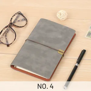 ปกสมุดโน้ตหนังแท้สไตล์วินเทจสีน้ำตาล A5งานแพลนเนอร์สมุดไดอารี่สมุดบันทึกไดอารี่หนังแท้ - Product Image 5