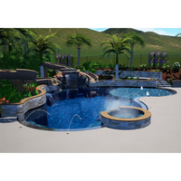 Benutzer definierte Luxus Familienhaus Haus Villa moderne vorgefertigte Frp Glasfaser Schwimmbad Inground Garten Spa Pool