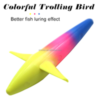 Thunfisch-Köder mit Federn, Vogel-Teaser für Großwildfischen, Daisy Chain Dredge-Köder mit 5 Zoll Vogel-Marlin-Trolling-Ködern für Salzwasser