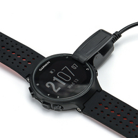 Klip Pengisi Daya Jam Tangan Pintar Hitam Kabel Data Sinkron Kabel Pengisi Daya Magnetik untuk Garmin Forerunner 735xt 235XT 230 630