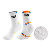 Chaussettes de sport personnalisées en gros pour le badminton, le tennis, l'entraînement et la course, avec fond en tissu éponge épais et confortables pour le cyclisme