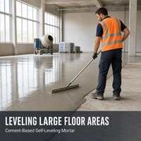 Mortier autolissant 20 kg intérieur/extérieur, nivellement béton et caillebotis, préparation des sols