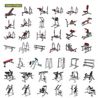 Conjunto Completo de Equipos de Gimnasio para Fisicoculturismo, Paquete de Máquinas Deportivas de Entrenamiento de Fuerza con Pesas Libres para la Planificación de Gimnasios Comerciales