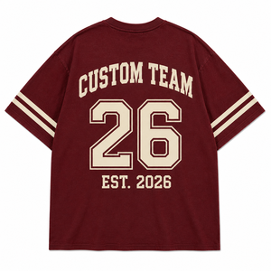 T-shirt personnalisé pour femme, coupe oversize, pour le jour du match de basketball, avec motif d'esprit d'équipe, tee-shirt de supporter à manches courtes, vente en gros - Product Image 6
