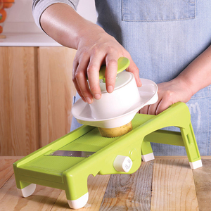 Gadgets de cuisine multifonctionnels, hachoir manuel réglable, coupe-légumes, mandoline, trancheuse, râpe - Product Image 6