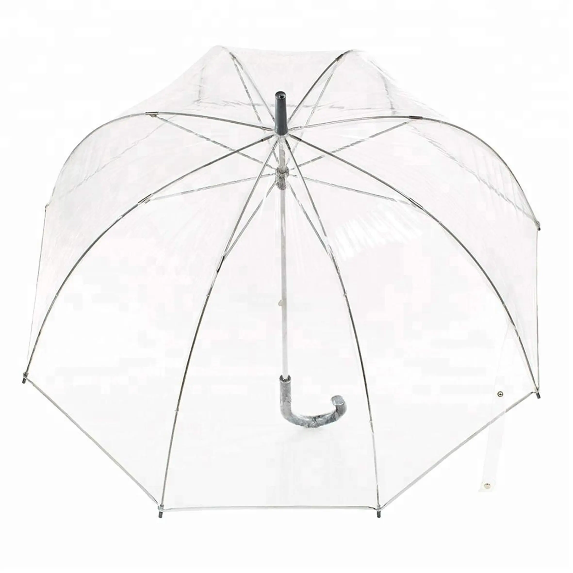 Factory Wholesale Rain Clear Transparent Umbrellas Straight PVC,Material Multiple Colors Available/