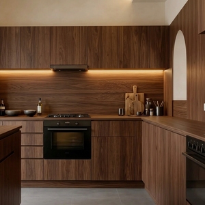 Set Completo di Mobili da <span class=keywords><strong>Cucina</strong></span> in Legno, Armadietti a Parete di Grande Capacità, Pronti per il Montaggio, Arredamento Interno ENF - Product Image 1