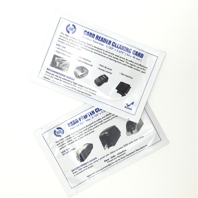 CR80 ATM POS Vending Machine Card Reader Wet Isopropyl Alcohol Cleaning Cards