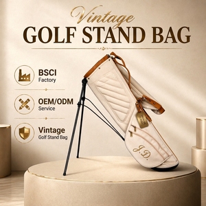 Sacs <span class=keywords><strong>de</strong></span> <span class=keywords><strong>golf</strong></span> classiques personnalisables Sunday Walker en toile cirée ivoire vintage <span class=keywords><strong>de</strong></span> qualité supérieure - Product Image 2