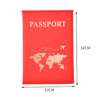 Porte-passeport en PU, sac de rangement de voyage |   Organisateur de billets et de documents multi-emplacements |   Estampage Or Personnalisé pour Voyage International