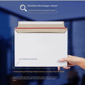 Sobres Rígidos de Cartón Reciclable y Duradero de 250gsm 300gsm con Impresión Personalizada a Medida para <span class=keywords><strong>Embalaje</strong></span> Exprés - Product Image 4
